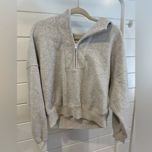 Abercrombie Gray Half-Zip Hoodie